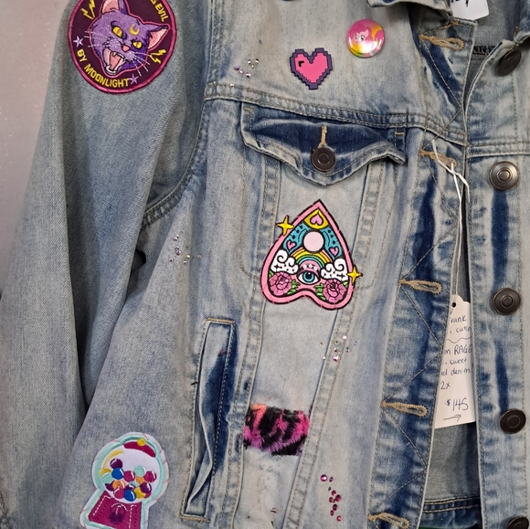 Lisa Frank- custom RAGE Jacket- NEW CUFFS! KAWAII Lisa Frank themed- PRICE FIRM - Picture 9 of 10
